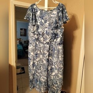 Alyx blue paisley patterned dress